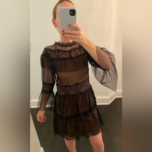 Zara lace and embroidery dress
